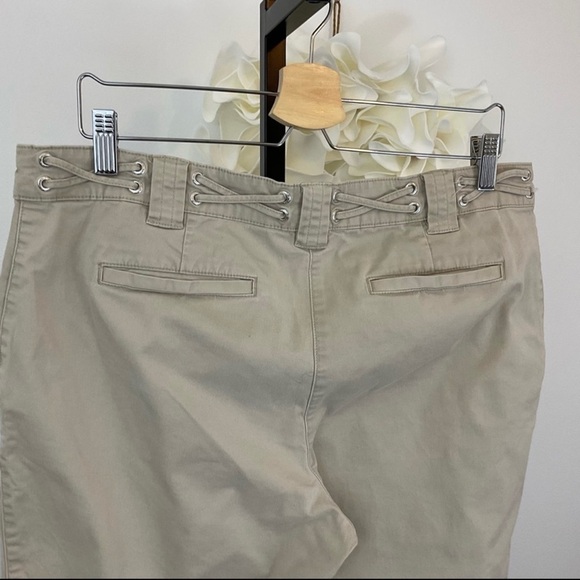 Nautica Pants Khaki Tan Cropped Ankle Length Cotton Stretch Size 14 - Picture 5 of 5